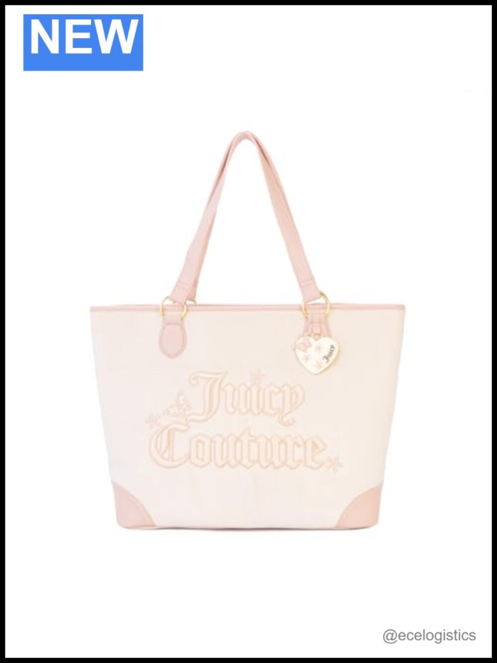 Juicy Couture Shoulder Tote Bag - PU Leather Purse for Women